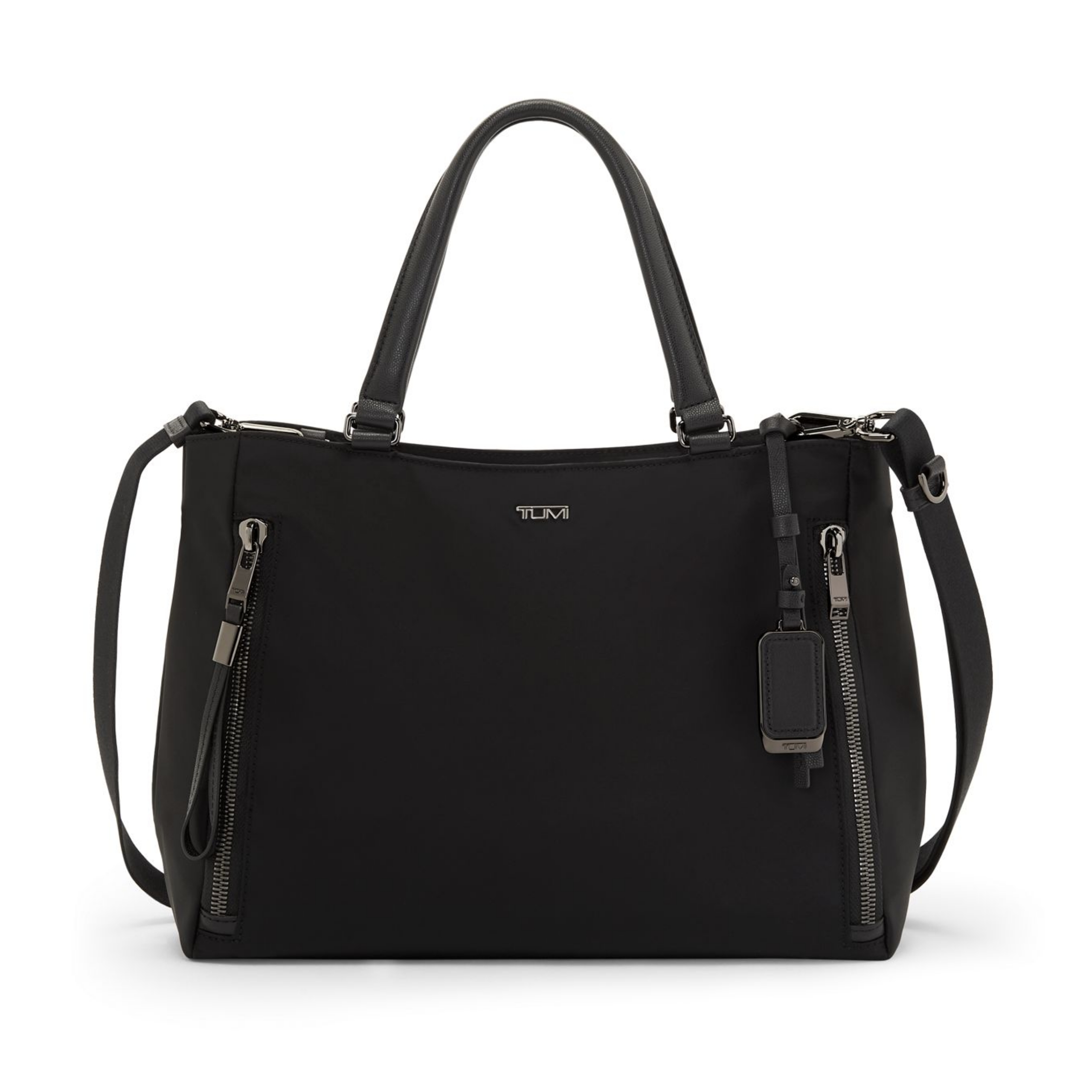 TUMI - Voyageur Valetta Tote - Women's Carryall Bag, Lightweight and Roomy, Functional Purse for Everyday, Business & Travel - Medium, Black & Gunmetal Hardware