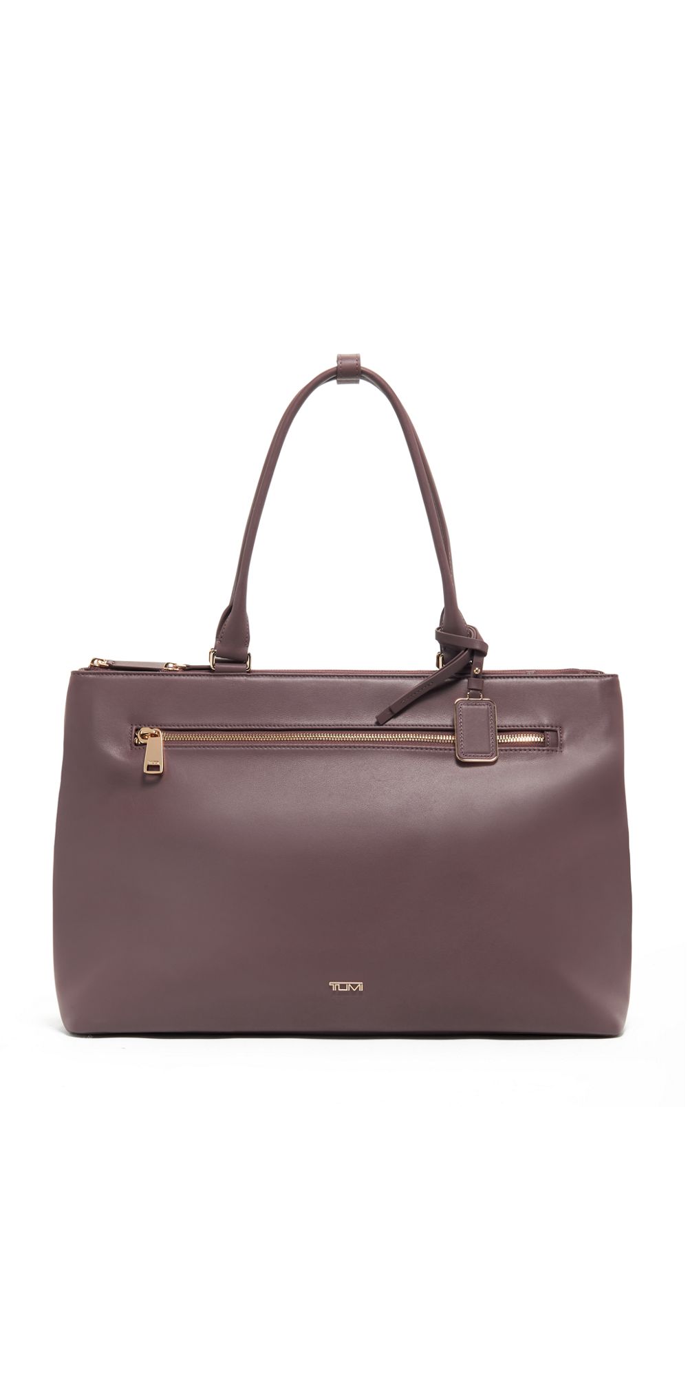 TUMI - Voyageur Sidney Leather Business Tote - Dark Mauve