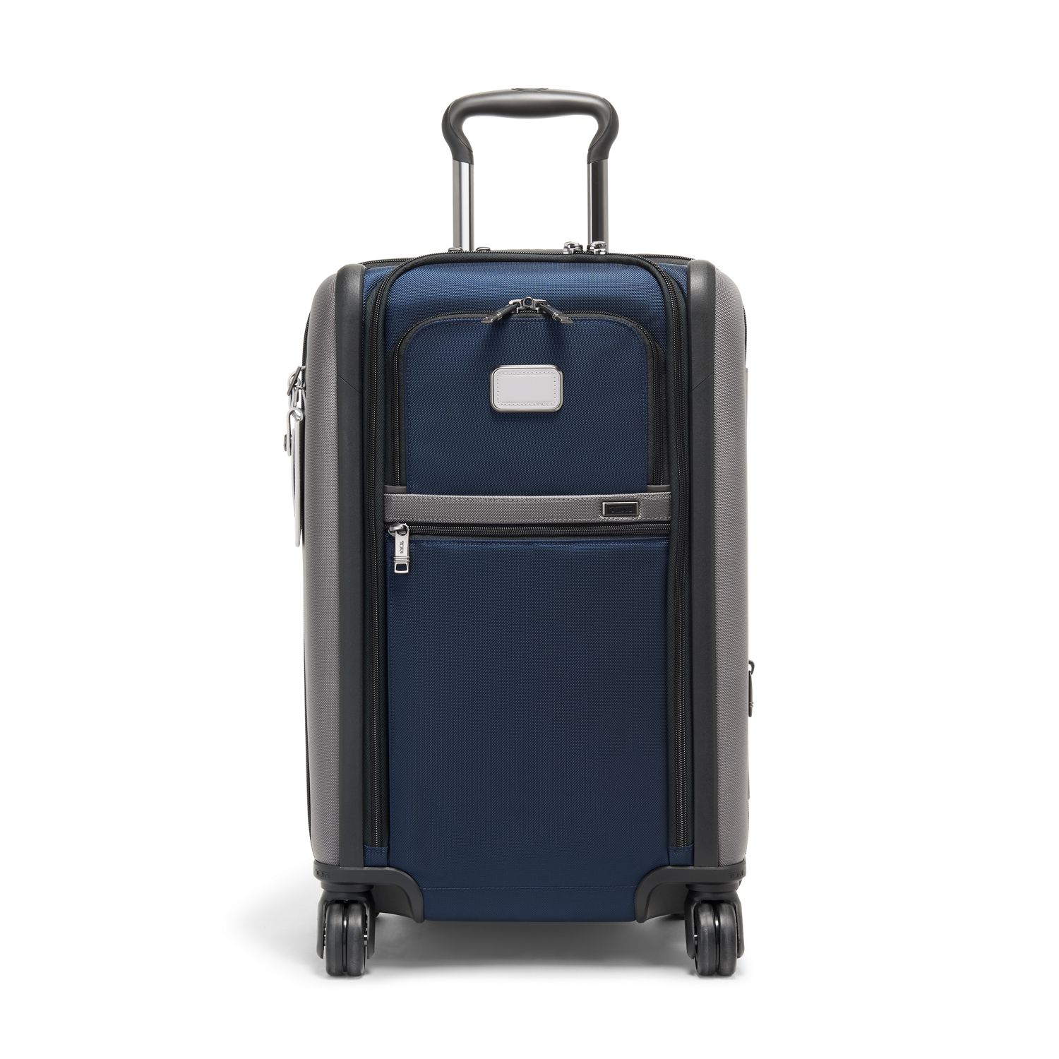 TUMI - Alpha Dual Access Expandable Carry-On Luggage - Zipper Expansion - Durable Ballistic Nylon Lightweight Suitcase -TSA Lock Tracer - Navy/Grey