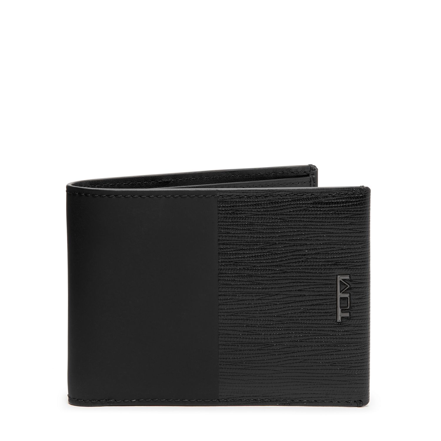 TUMI - Nassau Double Billfold Wallet - Men's Premium Leather Card Holder - RFID Protection - Black/Black